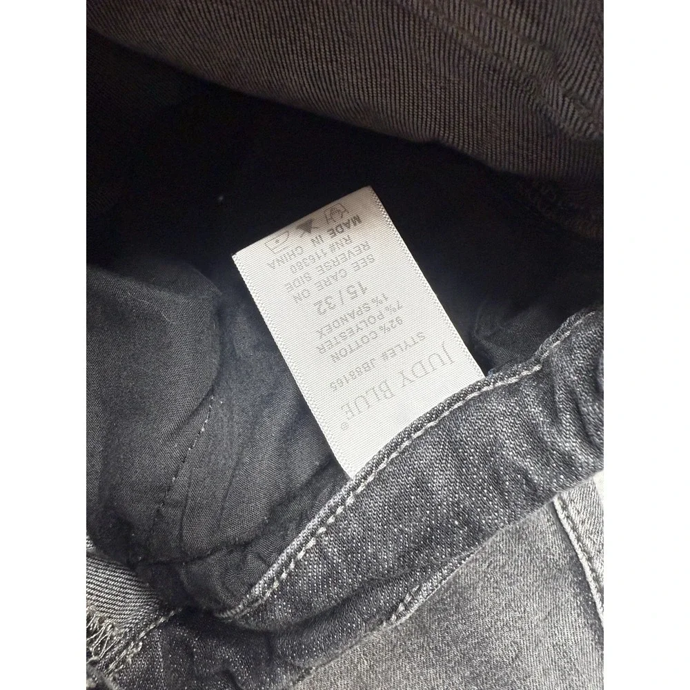 Judy Blue Jeans Womens 15/32‎ Black  Denim Skinny Fit Distressed